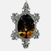 午前中木 スノーフレークピューターオーナメント (左)