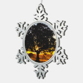 午前中木 スノーフレークピューターオーナメント (右)