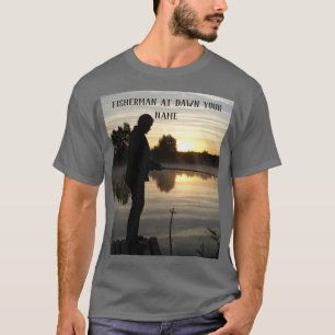 午前中漁師のシルエット Tシャツ
