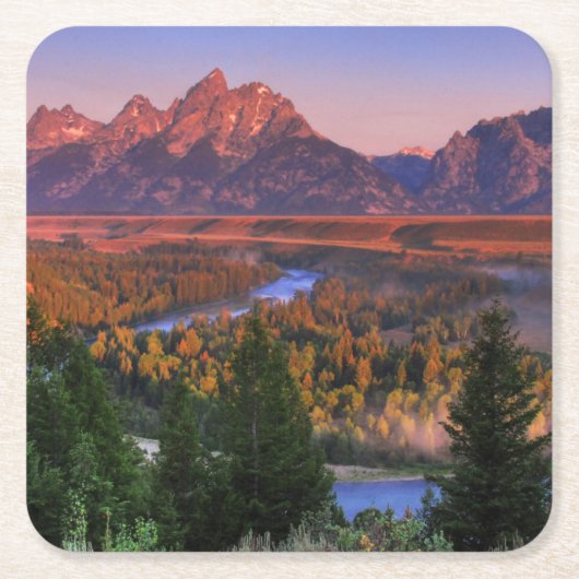 午前中眺め スクエアペーパーコースター (正面)