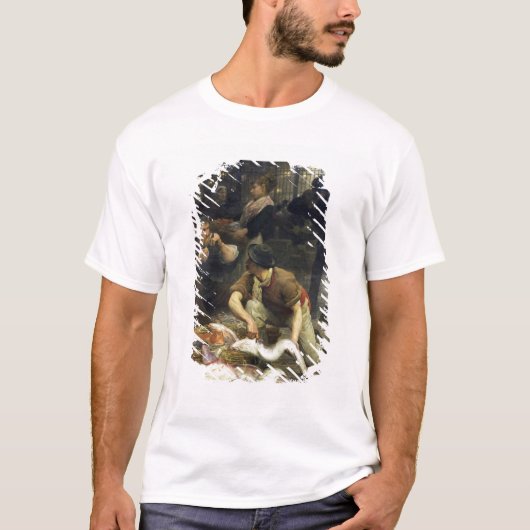 午前1880年中魚市場 Tシャツ (正面)
