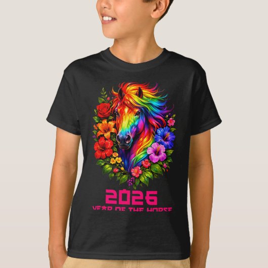 午年の馬の年 中国の暦2 Tシャツ (正面)