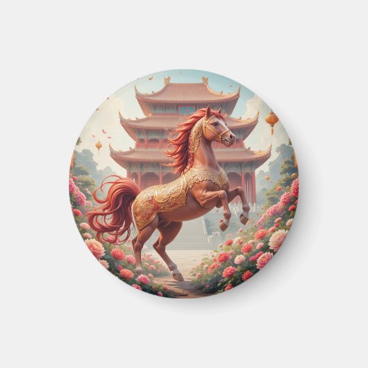 午年の馬 マグネット (正面)