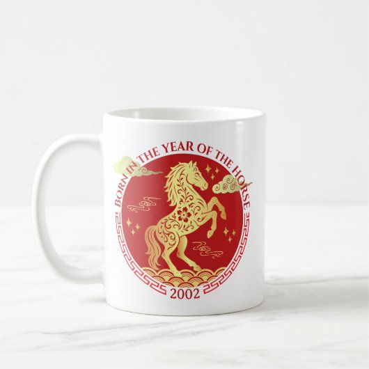 午年生まれの中国新年 コーヒーマグカップ (左)