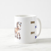 午年生まれの干支 1942年から2026年 コーヒーマグカップ (正面右)