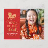 午年(うまどし)中国の新年のポストカード シーズンポストカード (正面)