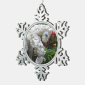 午年 | 春節馬 ...花中国の乾草 スノーフレークピューターオーナメント (右)