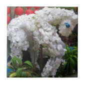 午年 | 春節馬 ...花中国の乾草 タイル (正面)