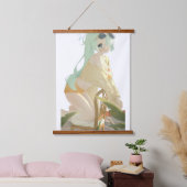 午後に椅子に腰を下ろしているアニメガール。 吊り下げ型タペストリー (寝室)