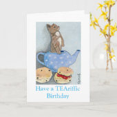 午後のお茶のバースデー・カード カード (黄色い花)