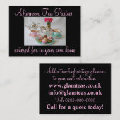 午後のお茶のパーティーの名刺 名刺 (正面/裏面)