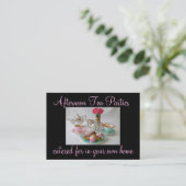 午後のお茶のパーティーの名刺 名刺 (スタンド正面)