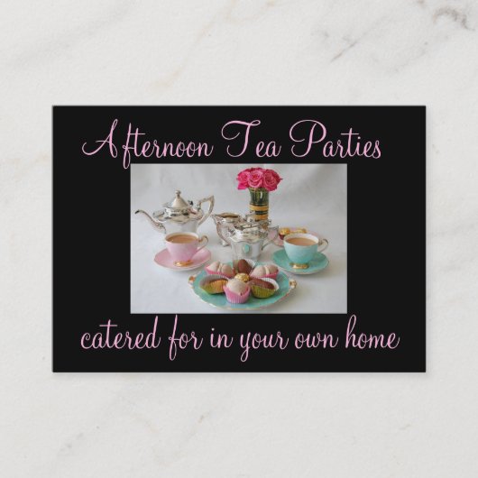 午後のお茶のパーティーの名刺 名刺 (正面)