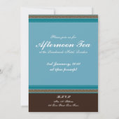 午後のお茶のモダンなChintzの招待状 招待状 (裏面)
