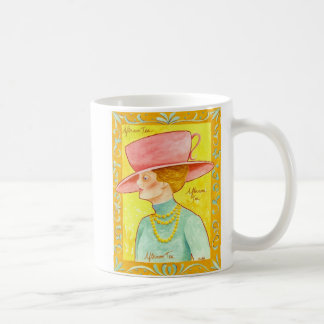 午後のお茶の女性 コーヒーマグカップ