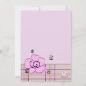 午後のお茶の誕生日のパーティの招待状 招待状 (裏面)