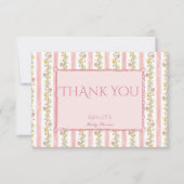 午後のお茶パーティー大千年の赤ちゃんシャワー サンキューカード (正面)