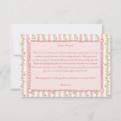 午後のお茶パーティー大千年の赤ちゃんシャワー サンキューカード (裏面)