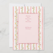 午後のお茶パーティー大千年の赤ちゃんシャワー 招待状 (裏面)