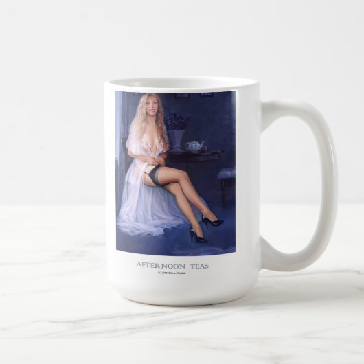"午後のお茶"のピンナップの女の子のコーヒー・マグ コーヒーマグカップ (右)