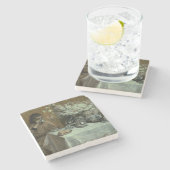 午後のお茶 ストーンコースター (横)