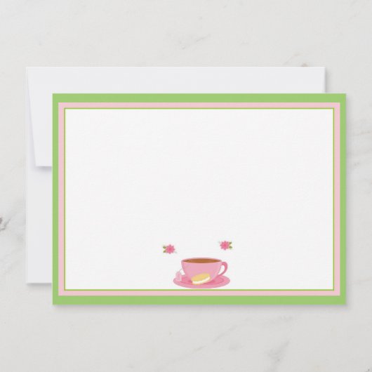 午後のお茶 招待状 (裏面)