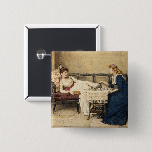 午後のお茶 缶バッジ (正面&裏面)