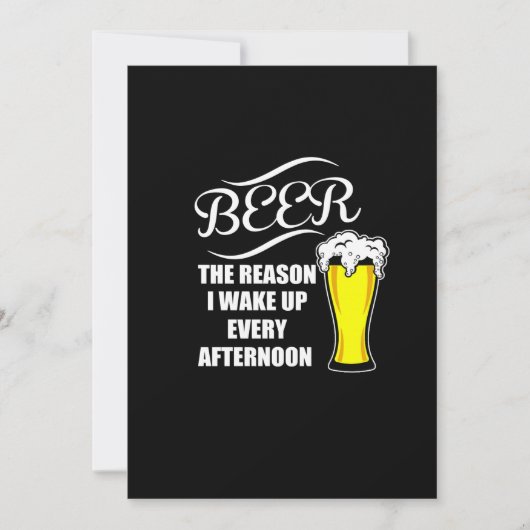 午後のたびに目覚める理由はビール 招待状 (正面)