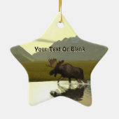 午後のアメリカヘラジカ セラミックオーナメント (裏面)