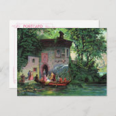 午後のコモ湖はがき ポストカード (正面/裏面)