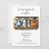 午後のコーヒーが集まる 招待状 (正面)