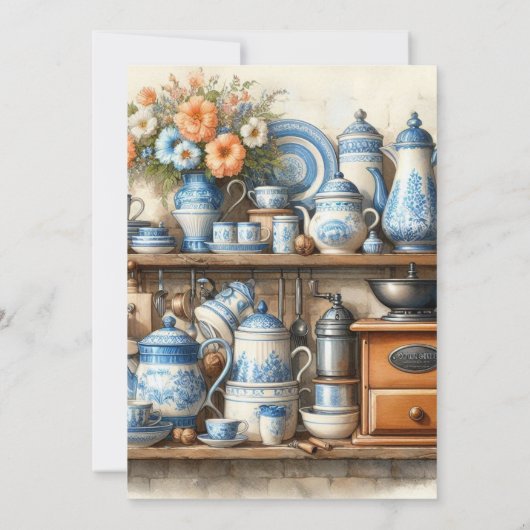 午後のコーヒーが集まる 招待状 (裏面)