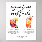 午後のシグナ結婚ニチャカクテルメニュー ポスター (正面)