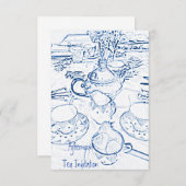 午後のティーへの招待 招待状 (正面/裏面)