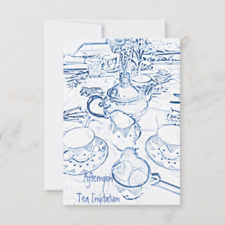 午後のティーへの招待 招待状