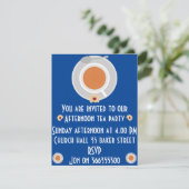 午後のティーパーティーへの招待 招待状 (スタンド正面)