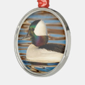 午後の太陽の男性のバッファヘッド メタルオーナメント (左)