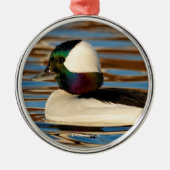 午後の太陽の男性のバッファヘッド メタルオーナメント (正面)