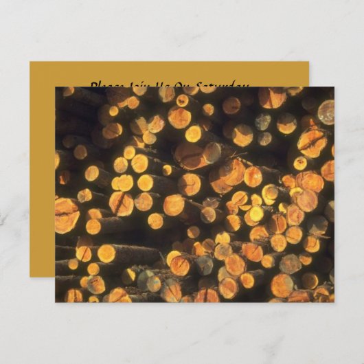 午後の太陽は自動記録器の退職の招待状を記録します 招待状 (正面/裏面)