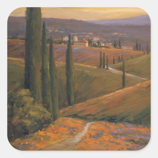 午後の散歩I スクエアシール (正面)