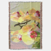 午後の日に黄色の蘭 スローブランケット (正面縦)