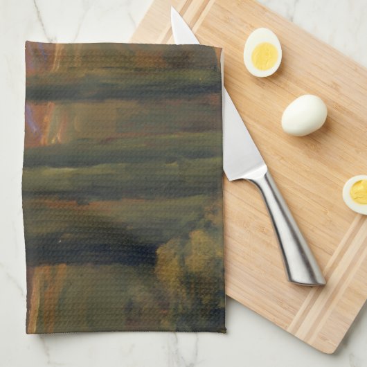 午後の歩行I キッチンタオル (四つ折り)