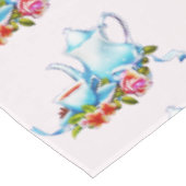 午後の紅茶パーティーの水彩パターン テーブルクロス (アングル)