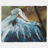 午後の風呂 フリースブランケット (正面(横))