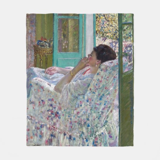 午後の黄色い部屋 1910年 フリースブランケット (正面)