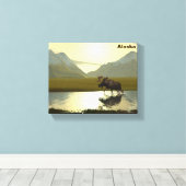 午後ムース キャンバスプリント (インサイチュ (ウッドフロア))