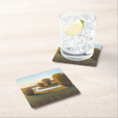 午後ライトV スクエアペーパーコースター (インサイチュ)