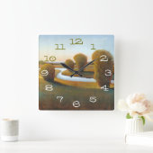 午後軽いV スクエア壁時計 (ホーム)