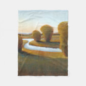 午後軽いV フリースブランケット (正面)