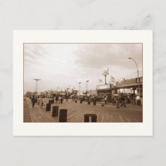 午後遅いボードウォーク(Coney Is., NY)はがき ポストカード (正面)